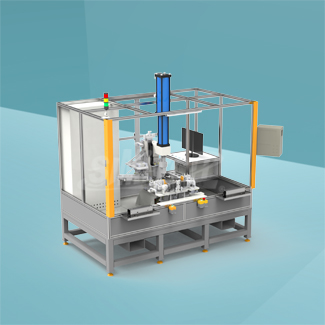 Automatic riveting equipment for left and right rear longitudinal beams