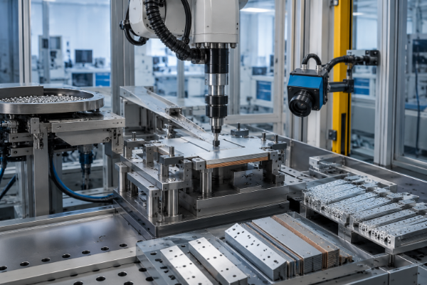 Industrial riveting machine process layout and materials evaluation