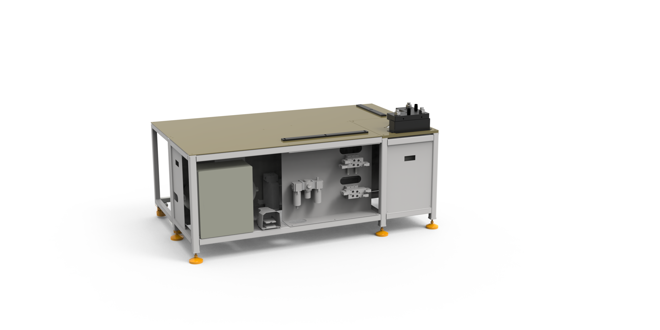 HVAC Damper Corner Four-Point Platform