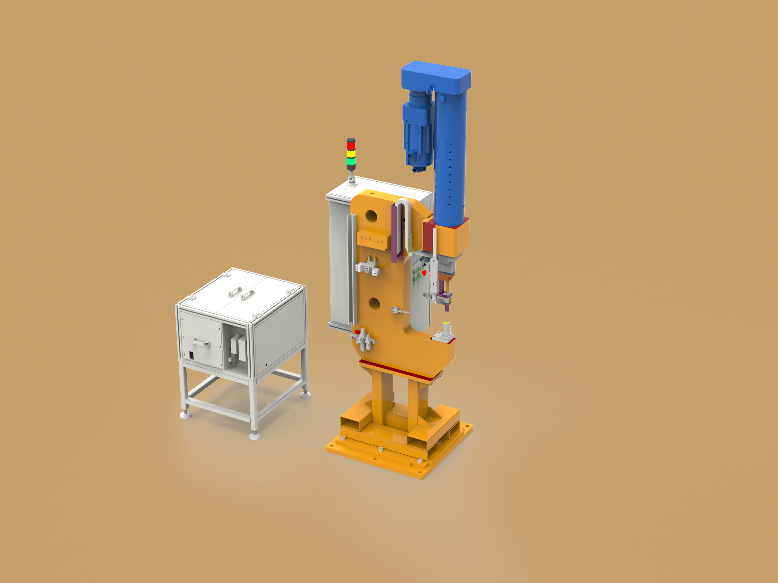 Integrated automated press-riveting equipment layout for a large structural panel