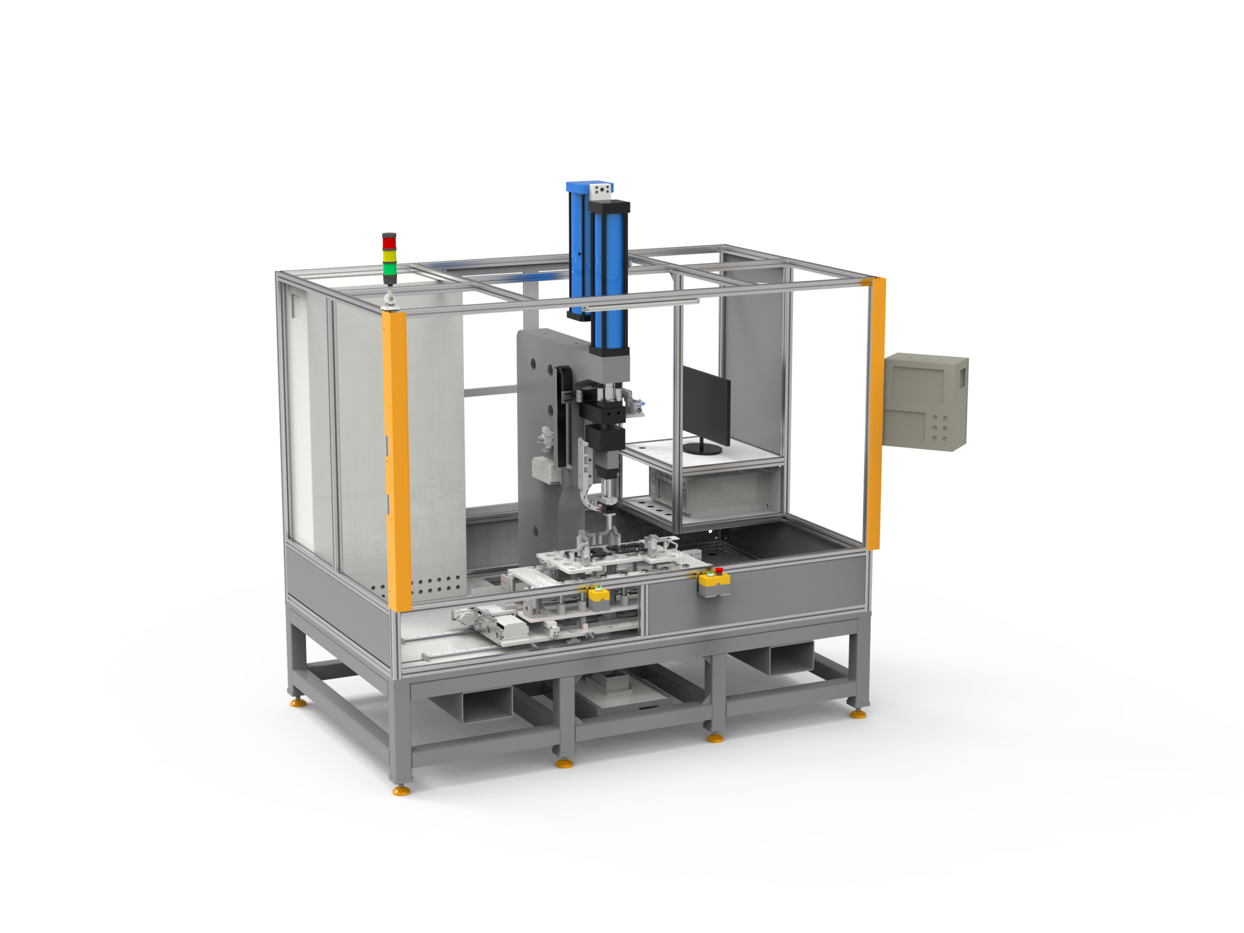 Automatic pressing equipment layout for left and right structural connecting plates