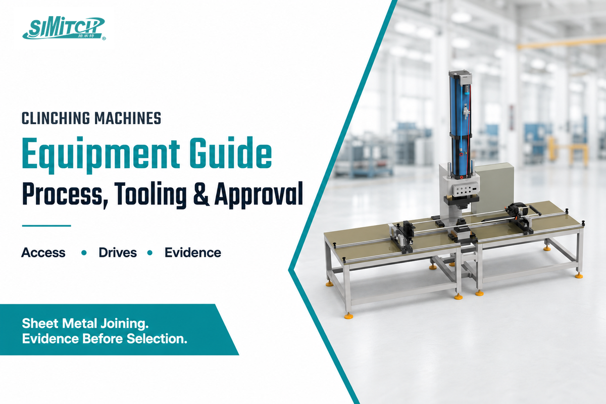 Clinching machines and equipment guide for sheet metal joining
