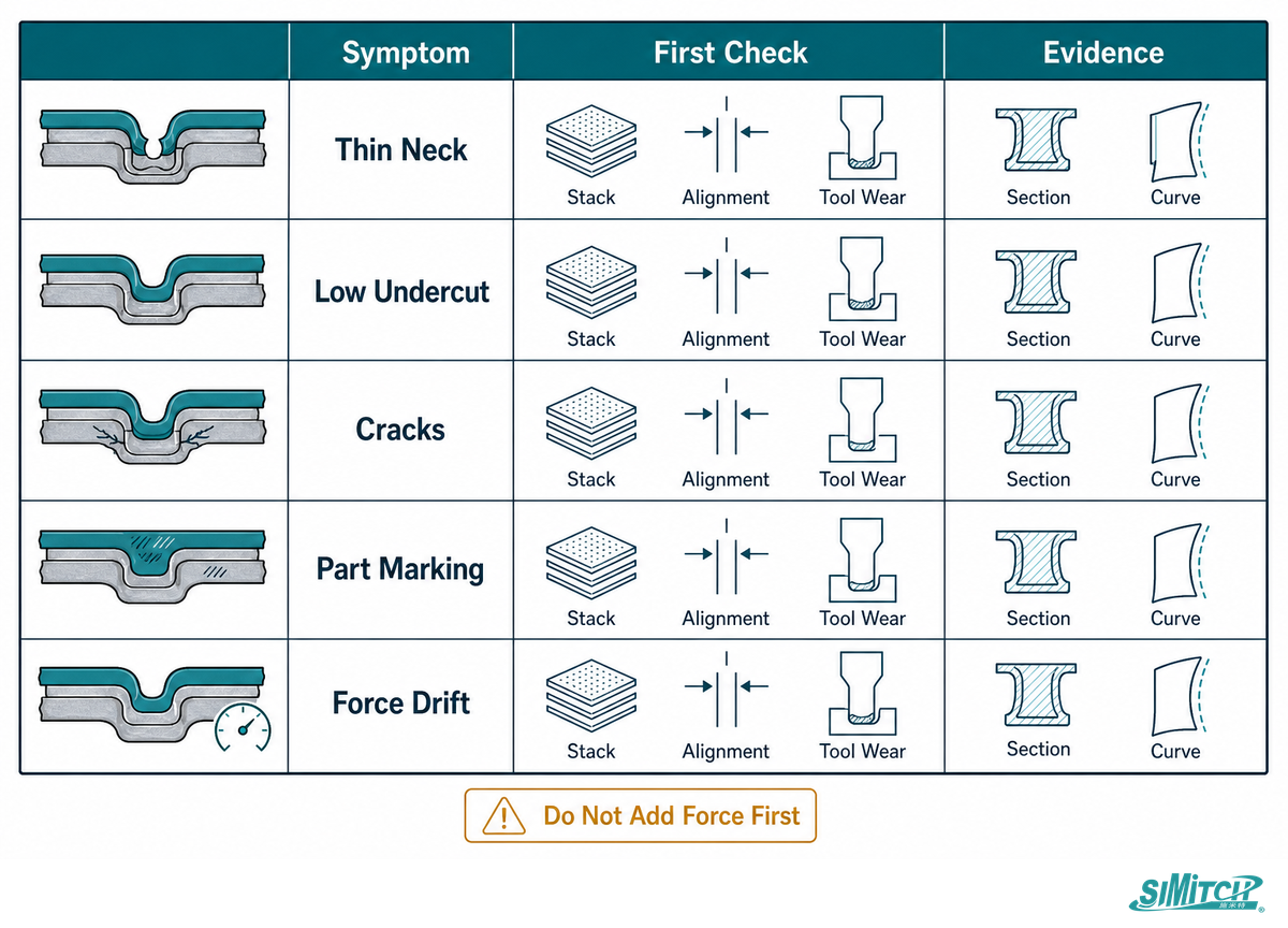 Clinching Problems: Symptoms, Causes, and Corrective Checks — SIMITCH