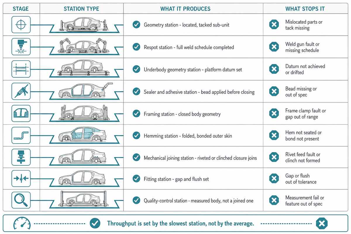 Line Architecture: Stations, Cycle Time and Where Capacity Goes — Simitch