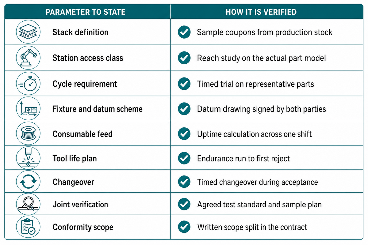 Specifying a Joining Cell: Robots, Grippers, Fixtures and Feed — Simitch