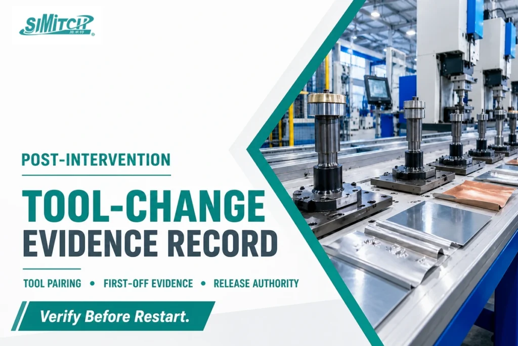 First-off verification after cleaning or changing clinching tools