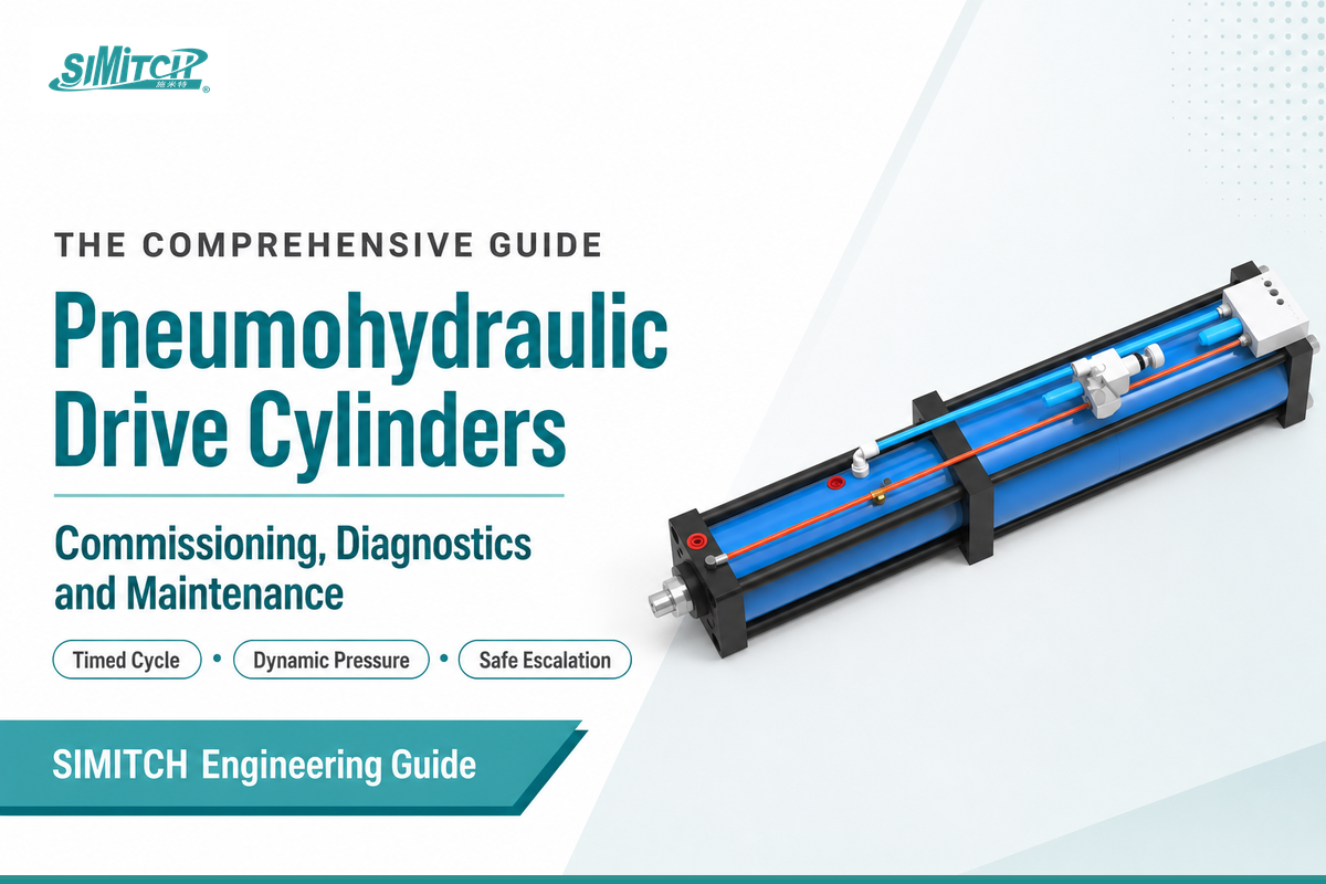 Pneumohydraulic drive cylinder commissioning and diagnostics guide