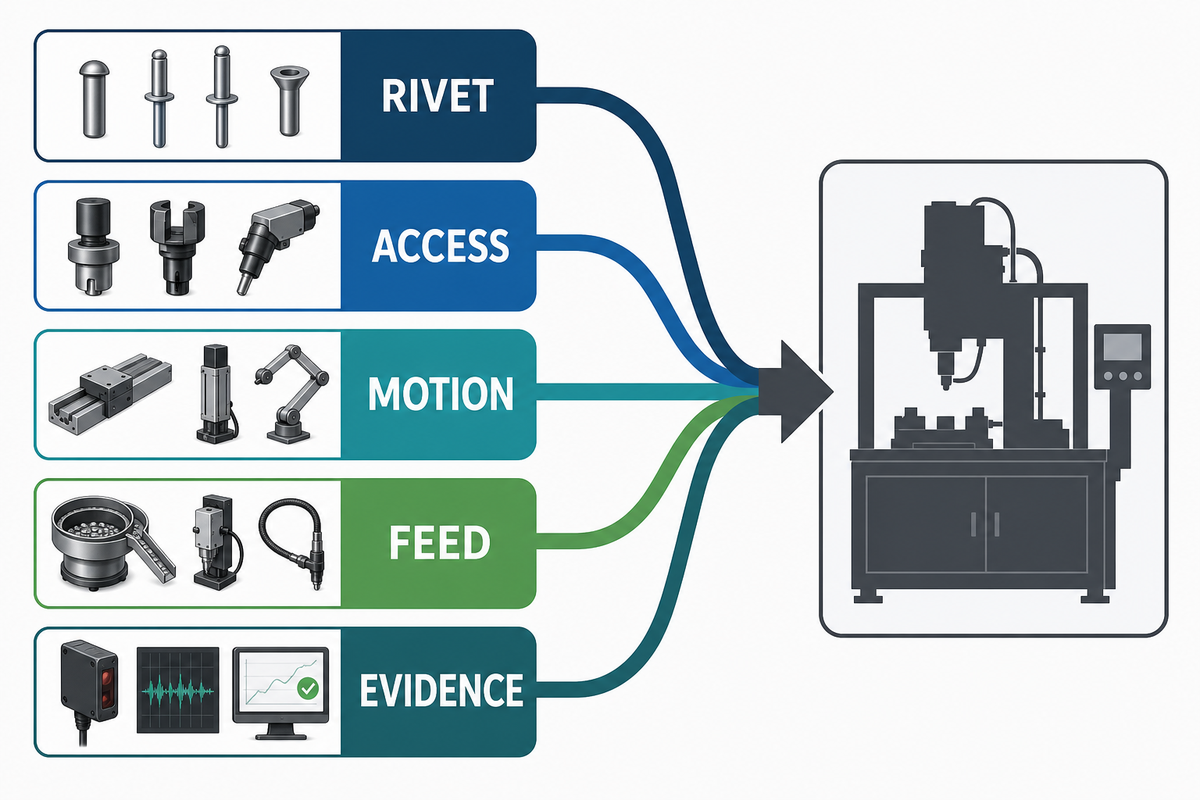Use the Rivet–Access–Motion Selector