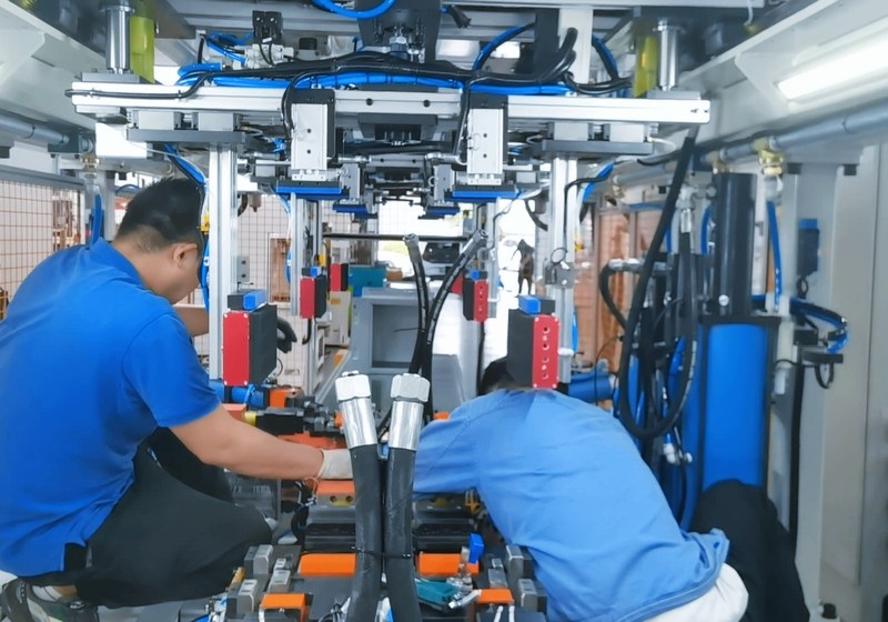SIMITCH duct clinching station for coated sheet metal sealing boundaries
