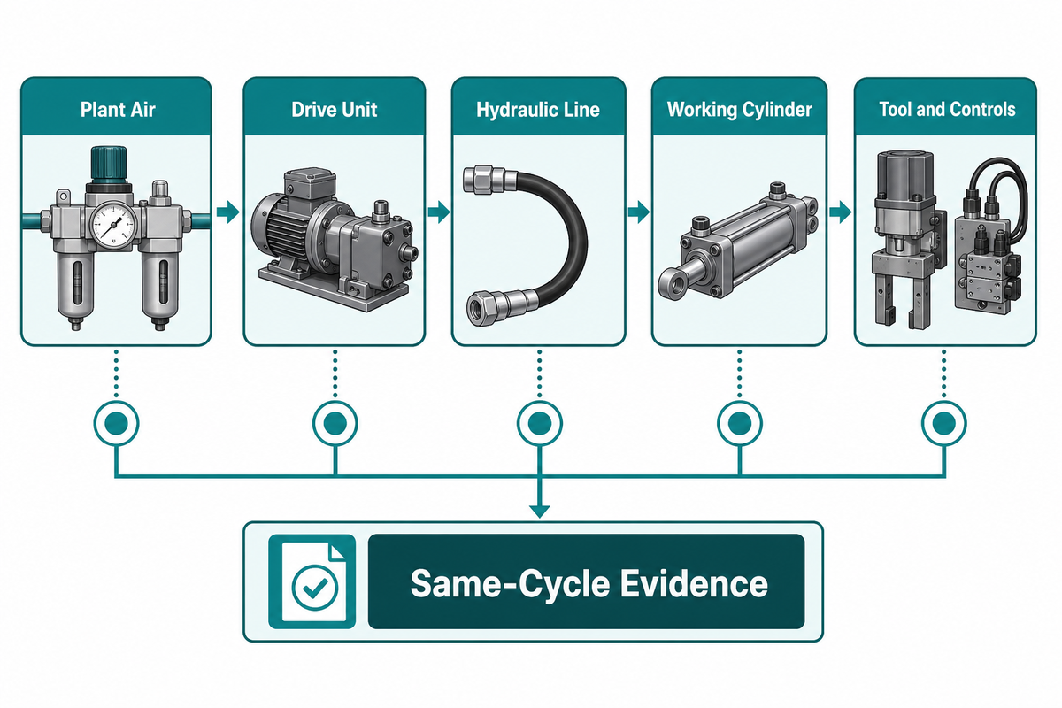 The Five-Node Pressure-to-Process Chain