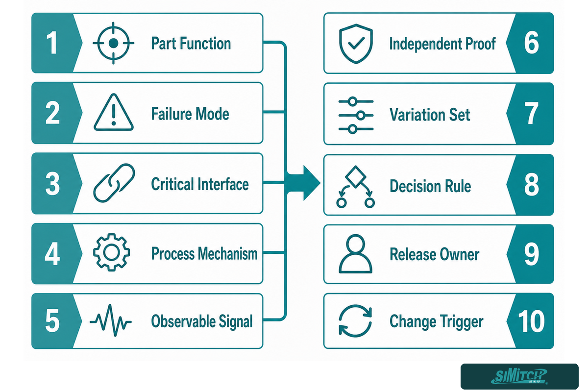 Start with Part Risk: The 10-Field Part-to-Proof Specification Canvas — SIMITCH