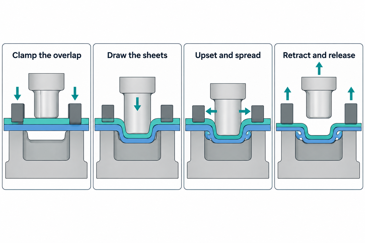 How the Punch Forms an Interlock in 4 Stages — Simitch