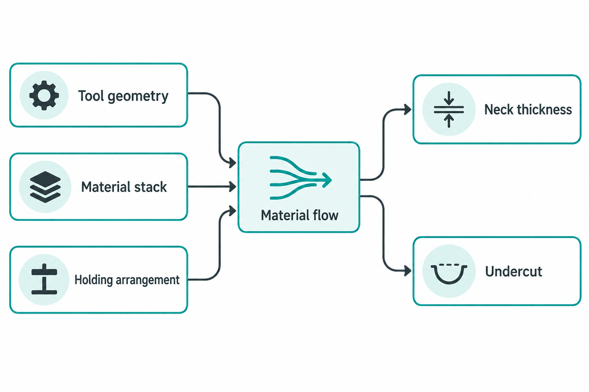 Choose Clinching Tool Geometry for Material Flow — Simitch
