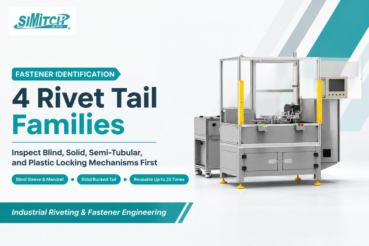 4 rivet tail mechanisms including nylon push-in rivets reusable up to 25 times without drilling (Essentra Components)
